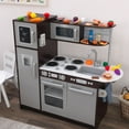 thumbnail image 4 of KidKraft Uptown Espresso Wooden Play Kitchen and 30-Piece Play Food Accessories, 4 of 11