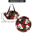 thumbnail image 4 of Skulls Red Roses Raven 2-in-1 Foldable Picnic Blanket Tote Bag Shoulder Handbag, Large Circular Outdoor Mat for Beach Camping Park, 4 of 5