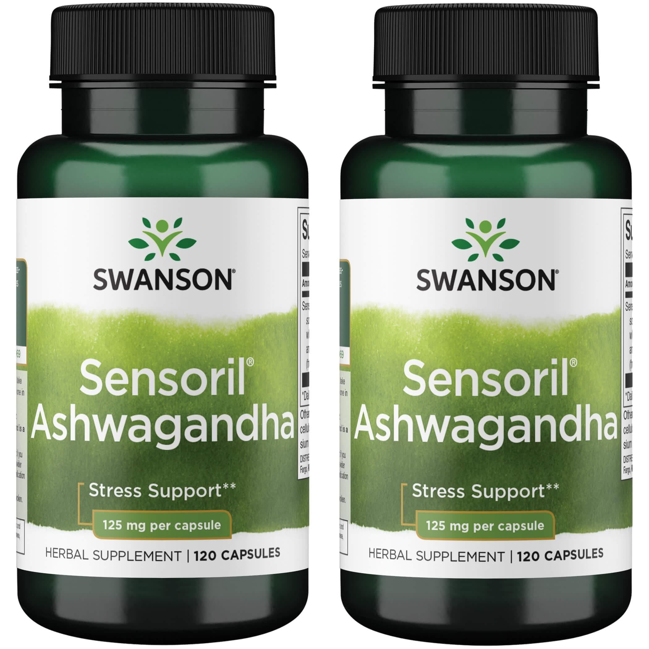 Swanson Sensoril Ashwagandha 125 mg 120 Caps 2 Pack
