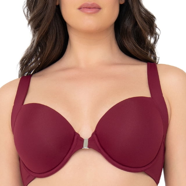 Brasier Curvation para Dama, Mayor Cobertura Máxima Vino Talla 40B