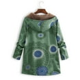 thumbnail image 2 of Women Solid Color Coat Windproof Outer Coat Long Sleeve Cardigan Warm Winter Overcoat Fluffy Jacket Button Down Overcoat, 2 of 4