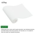 thumbnail image 3 of Artificial Grass Mat 10" x 10" White Realistic Fake Turf for Garden, Lawn Decoration Sand Table 4pcs, 3 of 5
