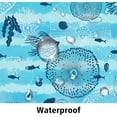 thumbnail image 3 of Outdoor Tablecloth with Umbrella Hole and Zipper, Rectangle Patio Table Covers for Spring/Summer, Machine Washable Outdoor Picnic Table Cloth (01-Blue Ocean, 60" × 84" Rectangular), 3 of 6