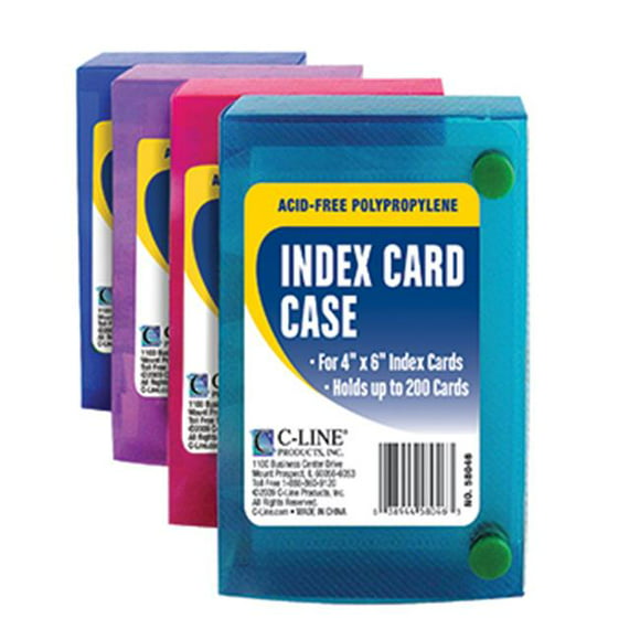 C-Line Products Inc  C Line 4X6 Index Card Case