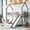 Gray, variant on White Twin/Full Bunk Bed - Slide for Family Fun - Bedroom or Playroom - Safe Sleep with Rails