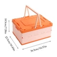 thumbnail image 2 of Foldable Storage Box Storage Basket with Lid, Portable Multi Functional Collapsible Organizer Bin for Home and Outdoor Camping, Orange, 2 of 7
