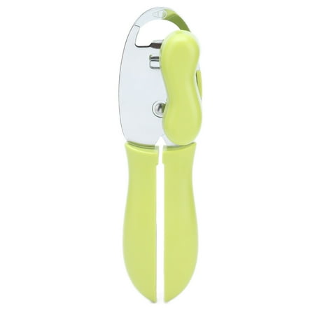 

Can Opener Multifunctional Carbon Steel Corkscrew with Smooth Edge and Non Slip Handle for KitchenGreen