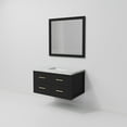 thumbnail image 6 of Castor 36 in W Black Single Bath Vanity Carrara Marble Top and 34 in Mirror, 6 of 11