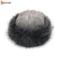 thumbnail image 2 of Spencer Women's Faux Fur Hats Solid Color Fluffy Bucket Hat Winter Ear Warmer Ski Cap (Gray), 2 of 5