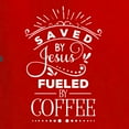 thumbnail image 5 of Wild Bobby Saved By Jesus Fueled By Coffee Inspirational/Christian Women Standard V-Neck Tee, Red, XX-Large, 5 of 5
