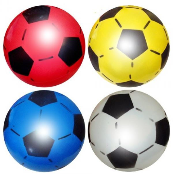 4 x Plastic Un-Inflated Football Kids Soccer Toy Indoor Outdoor 22.5cm 