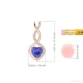 thumbnail image 5 of Angara Necklace - Natural Tanzanite Infinity Heart Necklace with Diamond Accents in 14K Rose Gold for Women (Size-5mm) | December Birthstone, Birthday, Anniversary, Christmas, Jewelry Gift for Women, 5 of 10