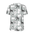 thumbnail image 3 of Balery African Animals Baseball Jersey for Men Casual Button Down Shirts Short Sleeve Active Team Sports Uniform-Large, 3 of 9