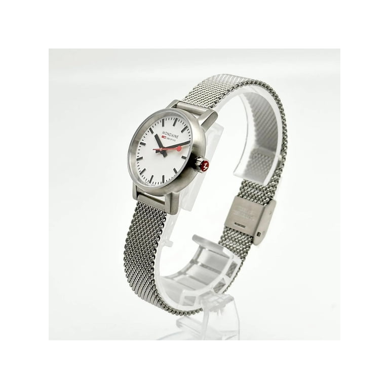 Mondaine Evo2 26mm Stainless Steel White Dial Ladies Quartz 