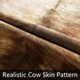 thumbnail image 6 of TWINNIS Cowhide Rug Faux Leather Rug Animal Print Rug, Carpet for Bedroom, Home Office, Living Room, Home Decor Mat,4.6ft×5.2ft,LE1-14, 6 of 7