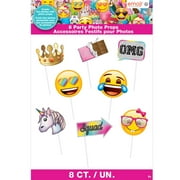 Emoji Photo Booth Props, 8pcs