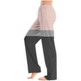 thumbnail image 3 of Ixbnca Women's Lounge Pants Color Block Wide Leg Casual Pants with Drawstring Comfy Loose Pajama Trousers, 3 of 6