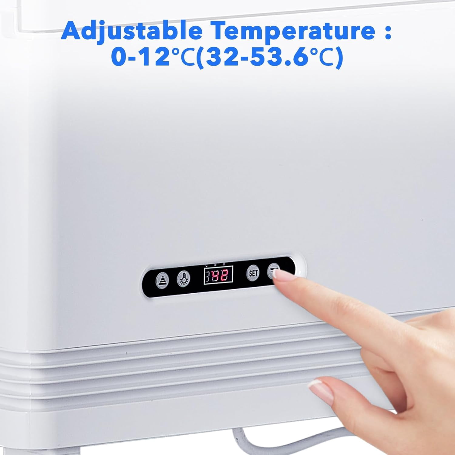 Refrigerated Display Case 2.4 Cu.Ft. Countertop Pastry Display Case Commercial Display Refrigerator w/LED display Air-cooling Automatic Defrost Rear Sliding Door