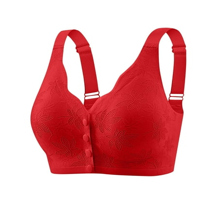 Women s Nursing Bra  Front Closure Bras No Underwire  Everyday Bras for Seniors  L