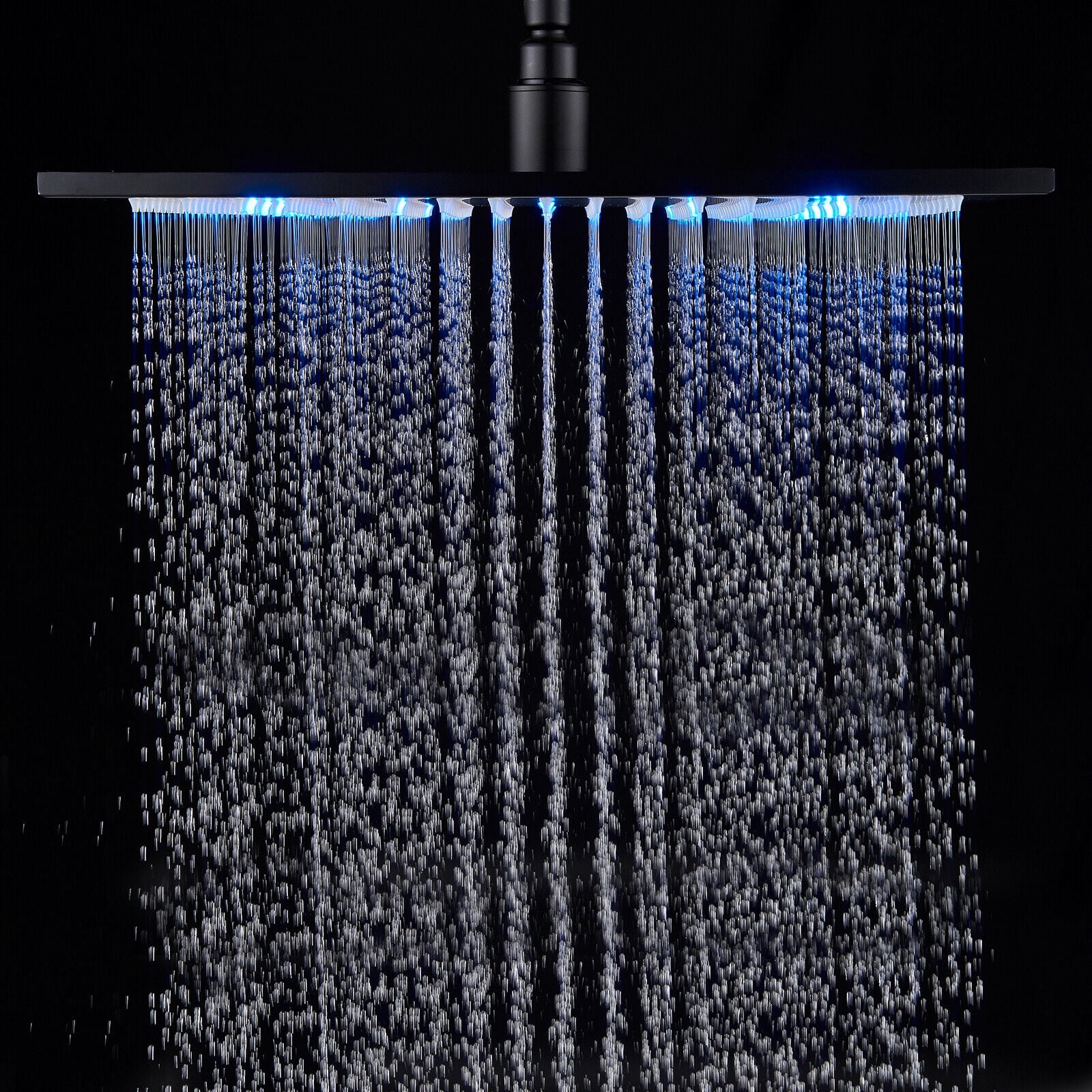 Thermostatic Shower Faucet Set 8"LED Rain Shower Head Combo Massage Mixer System