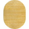 thumbnail image 7 of Rugs.com Moroccan Trellis Collection Rug – 5' x 8' Oval Yellow Medium Rug Perfect For Living Rooms, Large Dining Rooms, Open Floorplans, 7 of 7