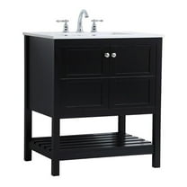 Elegant Kitchen and Bath 30 inch Single Bathroom Vanity in Black