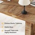 thumbnail image 6 of 63 Inch Farmhouse Executive Desk Vintage Computer Desk Large Wood Writing Desk Conference Table Workstation For Home Office Study (Light Oak Brown), 6 of 8