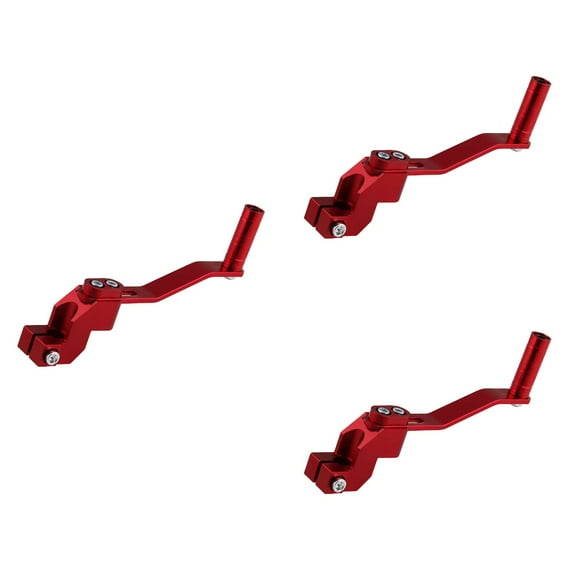 Worgeous 3pcs Aluminum Alloy Gear Lever Universal Motorcycle Footrest Pedal Shifter Motorcycle Modified Accessories (Red)