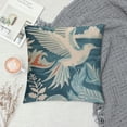 thumbnail image 2 of ONETECH Teal Blue Chinoiserie Bird Floral Sofa Pillow Cover Aquamarine Blue and Ivory Decorative Cushion Cover Chinoiserie Pillow Cases, 2 of 5