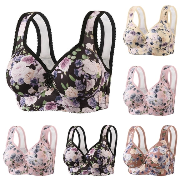 Censtreet Comfortable Seamless Full Coverage Bra for Women Wireless Bras with Soft Support Regular
