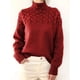 thumbnail image 3 of Suéter casual de mujer de moda europea y americana, jersey de punto suelto de manga larga torcida con cuello de tortuga, ropa de mujer de otoño e invierno, 3 of 5