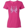 thumbnail image 3 of Inktastic Breast Cancer Awareness with Butterfly Ribbon Words Women's T-Shirt, 3 of 5