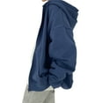 thumbnail image 6 of hirigin Women Zip Up Jacket Casual Loose Solid Color Long Sleeve Hoodie Sweatshirt with Pockets Autumn Streetwear, 6 of 9