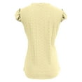 thumbnail image 5 of TODOZO T Shirts for Women Loose Fit Casual Lightweight Soft Basic Tees Womens Summer Tops Women Casual Printing Short Sleeves V Neck Loose T Shirt Blouse Tops Yellow S, 5 of 7