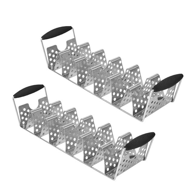 Soporte para tacos Blackstone 5551 Deluxe de acero inoxidable x2