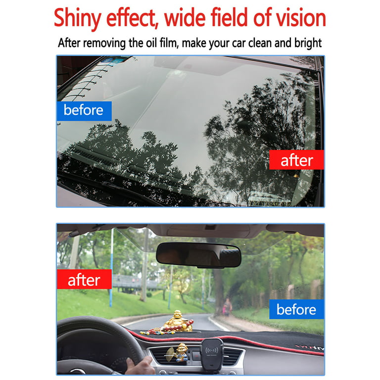 Car Glass Oil Film Stain Removal Cleaner, Powerfully Remove Stubborn Oil  Film, Car Glass Windshield Oil Film Cleaner, Coating Paste Maintenance Car