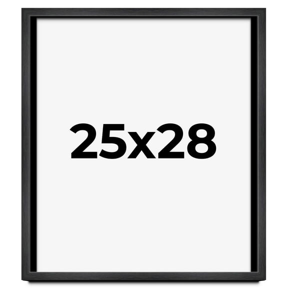 25x28 Shadow Box Frame Grey Charcoal Black | 0.875 Inches Deep | Solid Wood Shadowbox Display Frame