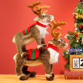 thumbnail image 4 of Juguete de peluche de Reno de simulación, muñeco de ciervo de Navidad, alce de Navidad, decoración de Feliz Navidad, regalo de fiesta de año nuevo para niños, 4 of 4