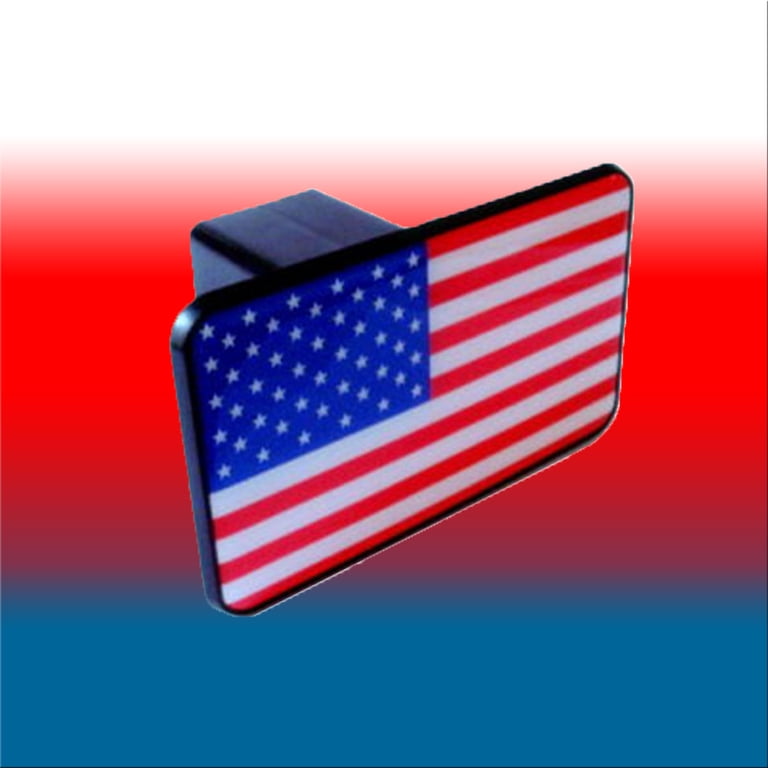American Flag Trailer Hitch Cover Tube Plug Insert, 2"×2" Dustproof TPU Square Mouth Tow Hitch Cover, Universal Car Exterior Accessories Fits For 2 Inch Trailer Hitch Receiver