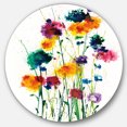 thumbnail image 1 of Designart « Aquarelle Indigo, Verte et Jaune » Art Mural Rond en Métal Style Ferme - Disque de 36, 1 of 5