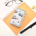 thumbnail image 7 of JIALIOU Nylon Trifold Card Wallet with ID Window Zipper Pocket for Men Women Teen Airplane Star, 7 of 7