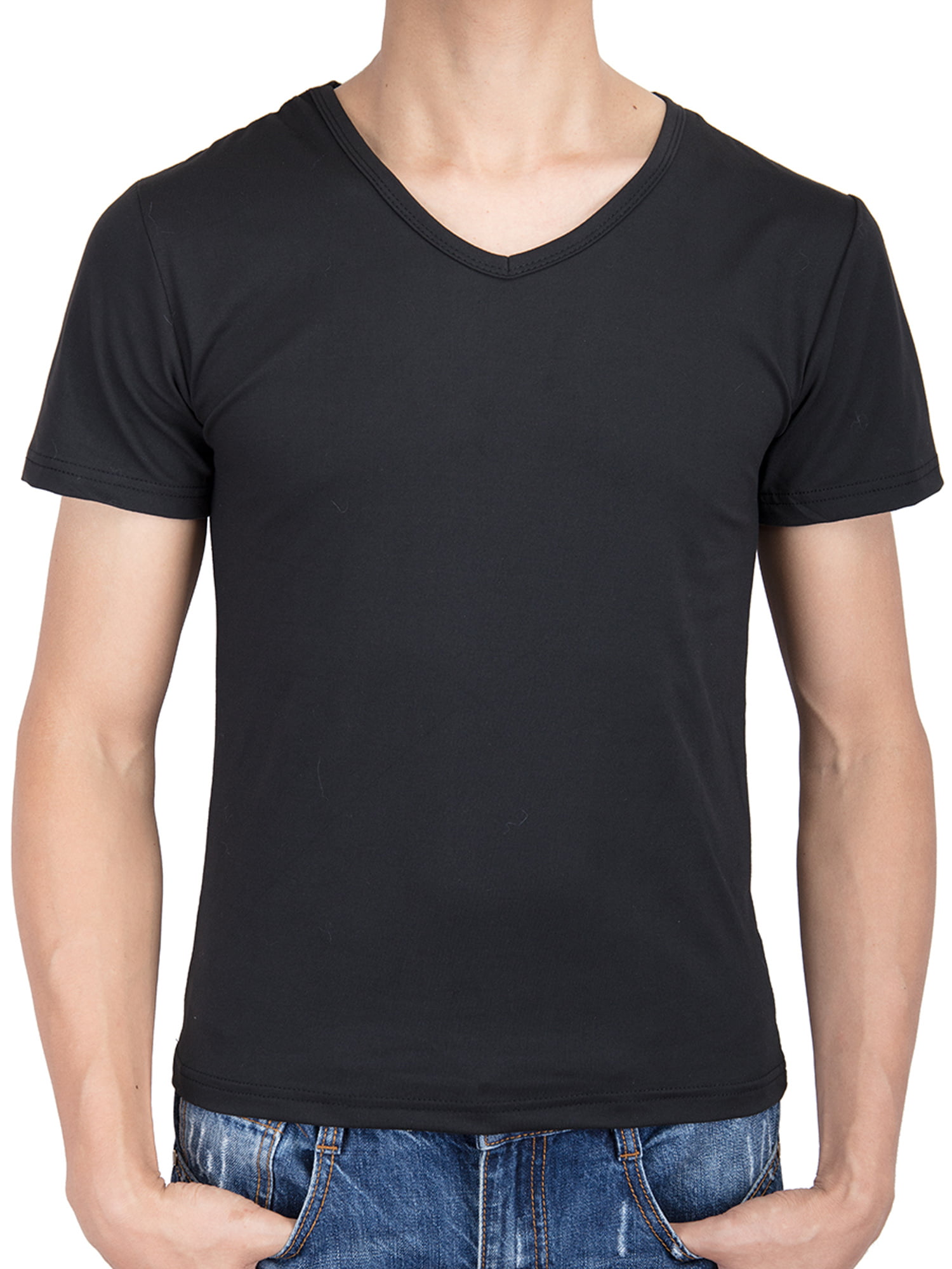 LELINTA Men's Soft Short Sleeve Lightweight V-neck T Shirt Summer ...