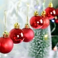 thumbnail image 3 of Frogued 24Pcs Christmas Balls Glitter Anti-fade Plastic Christmas Tree Decor Balls for Home (Red,4cm), 3 of 13