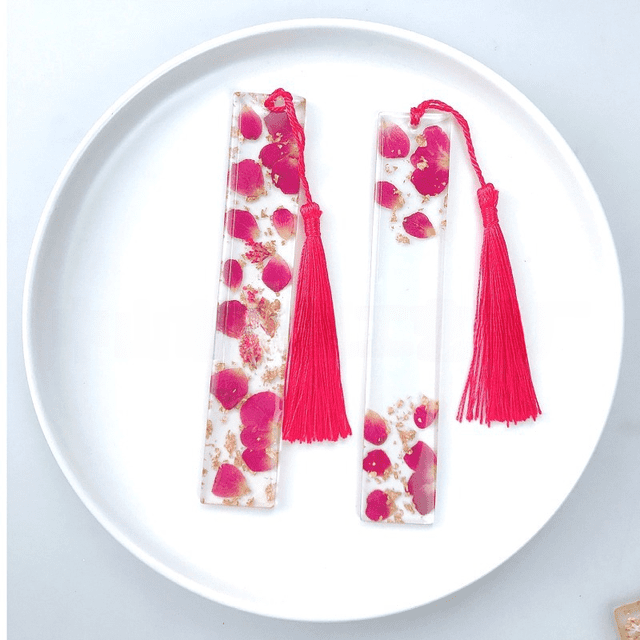 Marcapáginas con pegamento que cae creativo de rosa roja, marcapáginas con pegamento que cae flores secas, marcapáginas Nomeolvides, nuevo regalo para el día de la madre