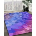 thumbnail image 3 of Ahgly Company Machine Washable Indoor Rectangle Transitional Medium Slate Blue Area Rugs, 8' x 12', 3 of 7