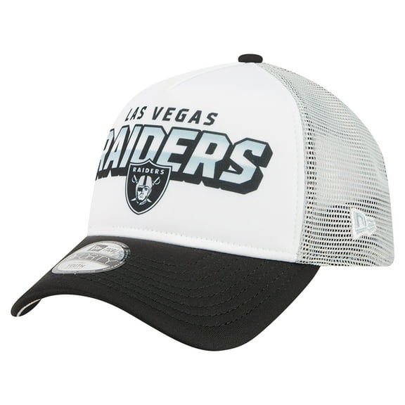 Youth New Era  White/Black Las Vegas Raiders Streak 9FORTY A-Frame Adjustable Hat