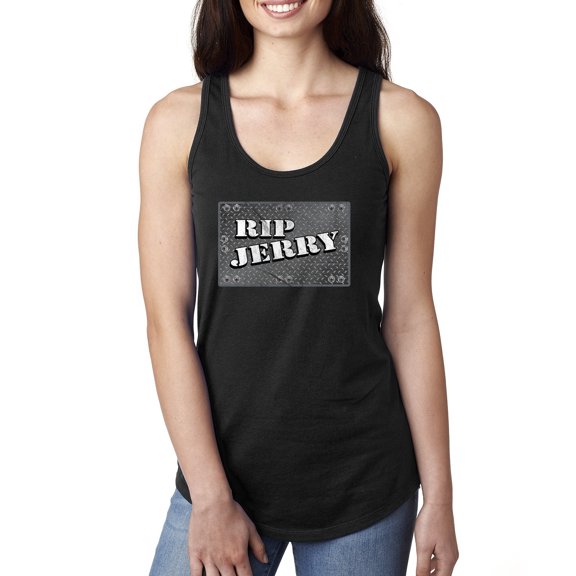 Wild Bobby RIP Jerry Springer 90's TV Talk Show Host Famous People Ladies Racerback Tank Top, Black, Small