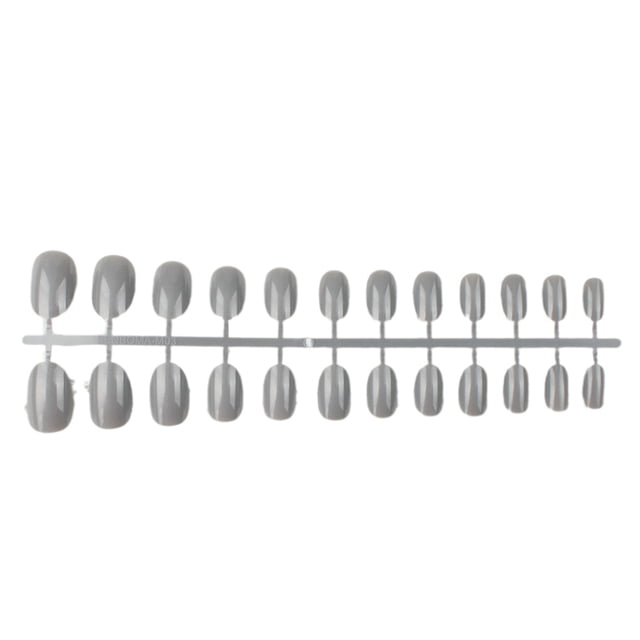 24x Solid Small Round Head Coffin False Nails Removable Neat DIY Exquisite Personality for Manicure Lovers Type13