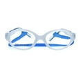 thumbnail image 2 of Toddler Size Unisex Oval Round Crush Proof Plastic Clip Arm Optical Frame Eye Glasses White Blue, 2 of 4