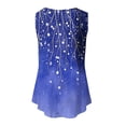 thumbnail image 5 of Liquidation d'Été! Fatuov Débardeurs Sans Manches pour Femmes Col Rond Blouses Graphiques Décontractées Été Coupe Ample Camisoles Bleues, 5 of 5